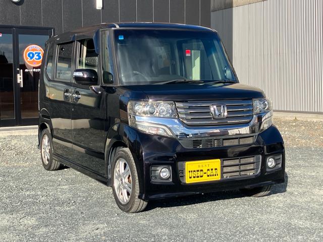N-BOXカスタム G・Lパッケージ 車検R9年11月/地デジTVナビ/Bluetooth対応/プッシュスタート/スマートキー/オートエアコン/オートHIDライト/パワースライドドア/電格ミラー/純正AW/タイミングチェーン/フル装備/(3枚目)