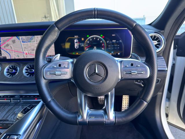 GT 4ドアクーペ 43 4マチック+ エクスクルーシブPKG サンルーフ 純正ナビ フルセグ パノラマカメラ スマートキーX2 ブルメスター ETC2.0 HUD レーダーセーフティ ベンチレーターシート LEDヘッドライト 保 取説(17枚目)