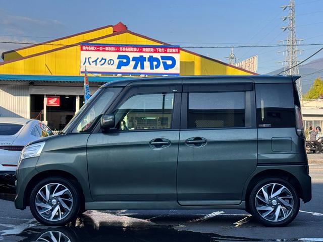 スペーシアカスタム ＴＳ　外ナビ　フルセグ　両側Ｐスラ　アイドリングストップ　ＨＩＤヘッドライト　純正１５ＡＷ　スマートキーＸ２　Ｈ２８年から毎年ディーラー整備記録簿　保証書　取説　スペアキー（4枚目）