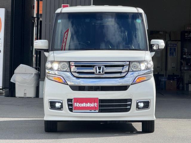 Ｎ－ＢＯＸカスタム Ｇ・ターボＬパッケージ　純正ナビ　フルセグ　両側パワースライドドア　ハーフレザーシート　プッシュスタート　バックカメラ　ブレーキサポート　ＤＶＤ再生　ＢＴオーディオ対応　ＨＩＤヘッドライト　前後ドラレコ　シートバックテーブル（2枚目）