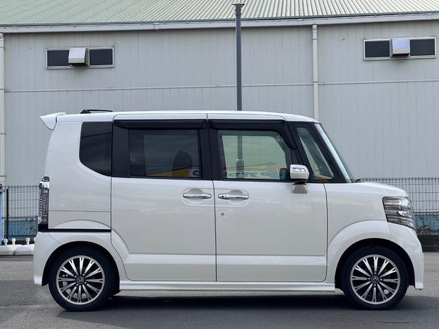 Ｎ－ＢＯＸカスタム Ｇ・ターボＬパッケージ　純正ナビ　フルセグ　両側パワースライドドア　ハーフレザーシート　プッシュスタート　バックカメラ　ブレーキサポート　ＤＶＤ再生　ＢＴオーディオ対応　ＨＩＤヘッドライト　前後ドラレコ　シートバックテーブル（3枚目）
