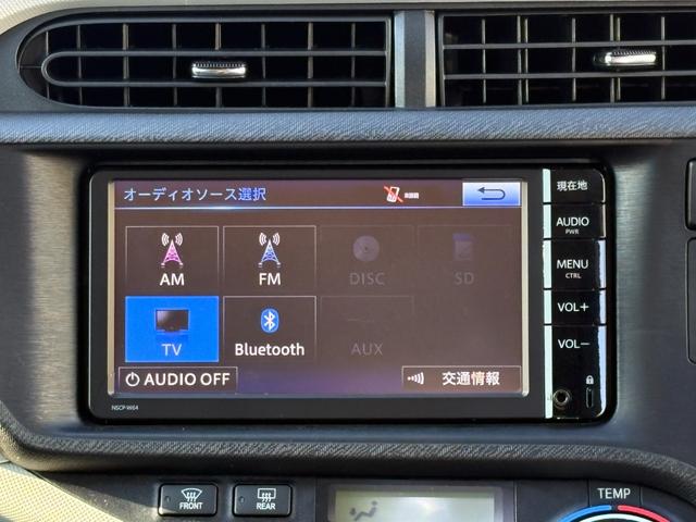 アクア S 純正ナビ TV スマートキーX2 黒革調シートカバー 外エンジンスターター 外LEDヘッドライト 外16AW ETC ドラレコ 電動フェンダーポール LEDルームランプ DVD再生 BTオーディオ対応(8枚目)