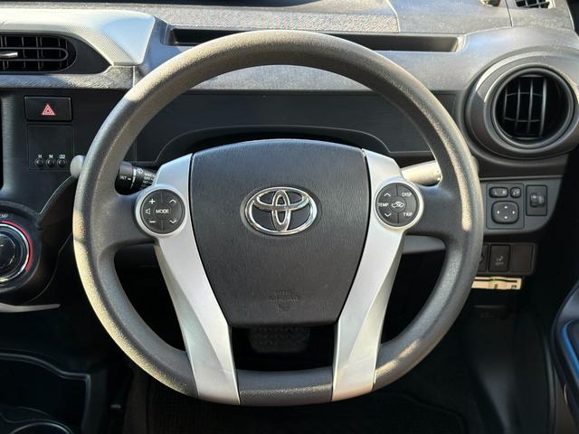 アクア S 純正ナビ TV スマートキーX2 黒革調シートカバー 外エンジンスターター 外LEDヘッドライト 外16AW ETC ドラレコ 電動フェンダーポール LEDルームランプ DVD再生 BTオーディオ対応(16枚目)