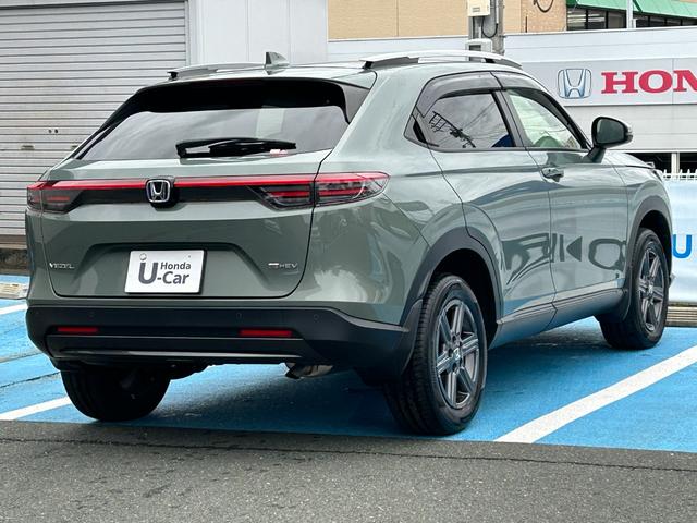 ヴェゼル ｅ：ＨＥＶＸ・ＨｕＮＴパッケージ　当社デモカー、禁煙車、９インチナビ、ドラレコ前後、ＥＴＣ、メーカー保証付き　盗難防止システム　アルミホイール　地デジフルセグ　サイドエアバッグ　Ｂカメラ　クリアランスソナー　横滑り防止機能　禁煙（10枚目）