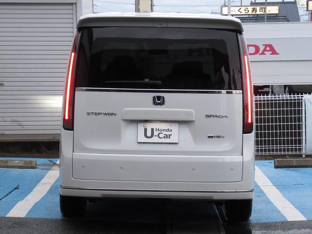ステップワゴン ｅ：ＨＥＶスパーダ　ワンオーナー、１１．４インチナビ、１５．インチ後席モニター、ドラレコ３カメラ、ＥＴＣ、リヤガラス５面スモーク、バックカメラ、保証１年付き　アルミ　１オーナー　フルオートエアコン　メモリナビ　ＥＳＣ（11枚目）
