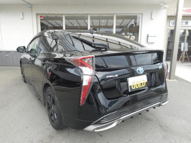 プリウス Sツーリングセレクション エアロ 9型TVナビ バックカメラ 黒革シート(7枚目)