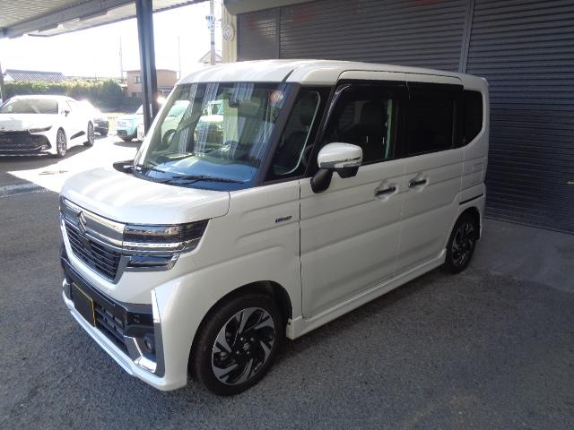 スペーシアカスタム ハイブリッドXSターボ 4WD 禁煙車 純正メモリーナビ/TV/Bluetooth 全方位モニター 両側パワースライドドア純正15インチアルミ DOPグリル/ドアミラー/バックドアガーニッシュ スペアタイヤ スマートキー2本(5枚目)