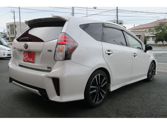 プリウスアルファ Sツーリングセレクション・G’s LEDヘッドランプ ローダウンスプリング 18インチアルミ スポーツシート 社外ナビ フルセグTV バックカメラ スペアキー有(2枚目)