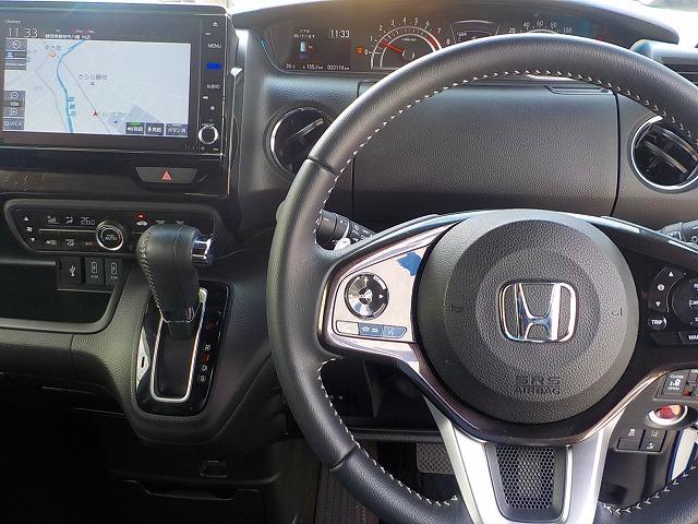 Ｎ－ＢＯＸカスタム Ｇ・Ｌターボホンダセンシング★８インチナビ☆禁煙車☆　純正８インチナビ☆フルセグ☆Ｂｔｏｏｔｈ☆ＤＶＤ再生☆音楽録音☆バックカメラ☆ナビ連動ＥＴＣ☆純正前後ドラレコ☆Ｗパワスラ☆パドルシフト☆ハーフレザー☆シートヒーター☆ＬＥＤオートハイビーム☆衝突軽減（15枚目）