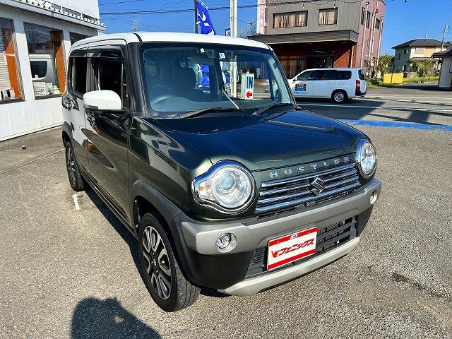 ハスラー Ｊスタイル２ターボ☆ツートンカラー☆全方位Ｍ☆走行１．９万ｋ　ツートンカラー☆ターボ☆半革シート☆ナビ☆Ｂｌｕｅｔｏｏｔｈ☆バックカメラ☆ＥＴＣ☆ドラレコ☆軽減ブレーキ☆車線逸脱警報☆前後誤発進抑制☆オートリトラミラー☆ＬＥＤオートライト☆走行１．９万☆試乗ＯＫ（5枚目）