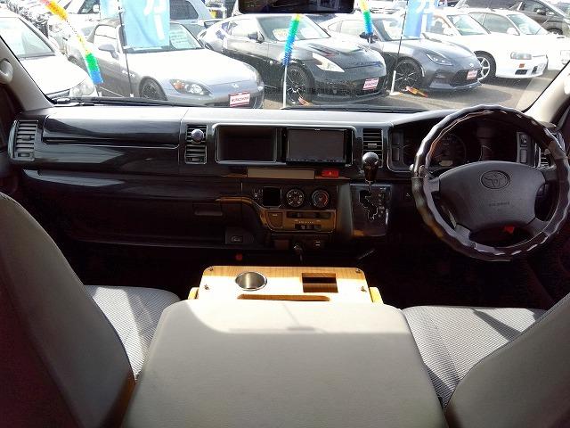 ハイエースワゴン DX ☆キャンピング仕様車☆修復歴無し☆ キャンピング仕様車・ベッドKIT・水道設備・冷蔵庫・網戸付ガラス・ヒッチメンバー・100V電源・SDナビ・フルセグ・DVD再生・音楽録音・バックカメラ・ETC・ミラー一体型ドラレコ・LEDヘッド・禁煙(31枚目)