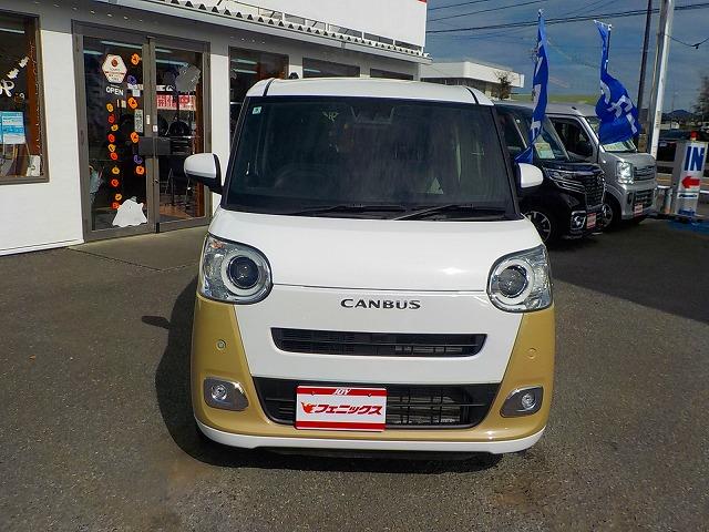 ムーヴキャンバス ストライプスＧ☆後期☆ツートンカラー☆走行２．２万☆試乗ＯＫ　後期型☆ツートンカラー☆ディスプレイオーディオ☆ＤＶＤ再生☆ＵＳＢ入力☆バックカメラ☆ＥＴＣ☆シートヒーター☆クリアランスソナー☆ワンタッチ両側電動ドア☆ＬＥＤオートハイビーム☆走行２．２万☆試乗ＯＫ（3枚目）