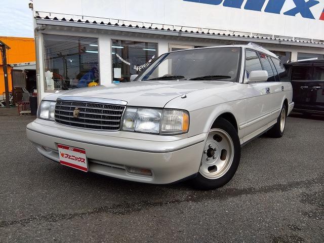 クラウンステーションワゴン Rサルーン☆ベンチシート☆コラムシフト☆3列シート☆試乗OK ベンチシート☆コラムシフト☆3列シート☆8人乗☆サンルーフ☆ウッドハンドル☆ルーフレール☆電動シート☆ETC☆バックカメラ付ルームミラー☆Bluetoothスピーカー☆アルミホイール☆マフラーカッター(2枚目)