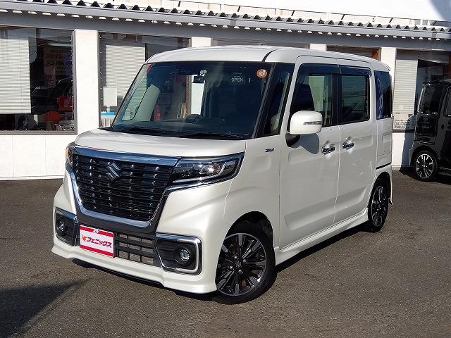 スペーシアカスタム ハイブリッドＸＳターボ☆８型ナビ☆修復歴無し☆禁煙車☆　８インチナビ・ＤＶＤ再生・ＣＤ録音・ＢＴｏｏｔｈ・Ｂカメラ・ＥＴＣ・前後ドラレコ・ハーフレザー＆ヒータ・パドルシフト・レーダーブレーキ・クルーズコント・ＬＥＤオートハイビーム・ＬＥＤフォグ・後方ソナー（2枚目）