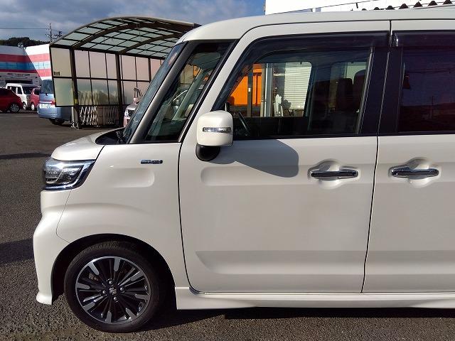 スペーシアカスタム ハイブリッドＸＳターボ☆８型ナビ☆修復歴無し☆禁煙車☆　８インチナビ・ＤＶＤ再生・ＣＤ録音・ＢＴｏｏｔｈ・Ｂカメラ・ＥＴＣ・前後ドラレコ・ハーフレザー＆ヒータ・パドルシフト・レーダーブレーキ・クルーズコント・ＬＥＤオートハイビーム・ＬＥＤフォグ・後方ソナー（6枚目）