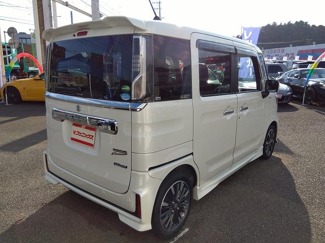 スペーシアカスタム ハイブリッドＸＳターボ☆８型ナビ☆修復歴無し☆禁煙車☆　８インチナビ・ＤＶＤ再生・ＣＤ録音・ＢＴｏｏｔｈ・Ｂカメラ・ＥＴＣ・前後ドラレコ・ハーフレザー＆ヒータ・パドルシフト・レーダーブレーキ・クルーズコント・ＬＥＤオートハイビーム・ＬＥＤフォグ・後方ソナー（10枚目）