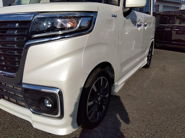 スペーシアカスタム ハイブリッドＸＳターボ☆８型ナビ☆修復歴無し☆禁煙車☆　８インチナビ・ＤＶＤ再生・ＣＤ録音・ＢＴｏｏｔｈ・Ｂカメラ・ＥＴＣ・前後ドラレコ・ハーフレザー＆ヒータ・パドルシフト・レーダーブレーキ・クルーズコント・ＬＥＤオートハイビーム・ＬＥＤフォグ・後方ソナー（23枚目）