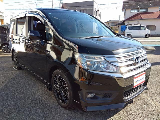 ステップワゴンスパーダ Ｚクールスピリット☆ナビ☆後席Ｍ☆半革Ｓ☆両電動Ｄ☆試乗ＯＫ　☆ナビ☆ＤＶＤ再生☆ＴＶ☆バックモニター☆後席モニター☆両側パワースライドドア☆黒ハーフレザーシート☆クルーズコントロール☆パドルシフト☆アルミホイール☆スマートキー☆走行５．１万ｋｍ☆試乗出来ます☆（4枚目）