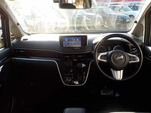 ムーヴ カスタムＲＳハイパーＳＡ３☆後期型☆ターボ☆ナビ☆試乗ＯＫ☆　☆後期型☆ターボ☆軽減ブレーキ☆ハーフレザーシート☆ナビ☆ＴＶ☆ＤＶＤ再生☆Ｂｌｕｅｔｏｏｔｈ☆ドライブレコーダー☆バックカメラ☆ＬＥＤオートライト☆オートハイビーム☆走行５．８万ｋｍ☆試乗出来ます☆（3枚目）