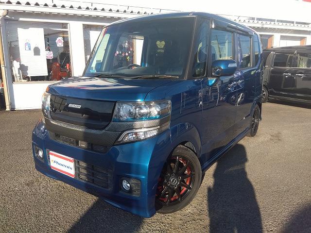 Ｎ－ＢＯＸカスタム Ｇ・ターボＡパッケージ☆ＴＥＩＮ車高調☆後席モニタ☆禁煙車☆　純正ナビ・ＤＶＤ再生・ＣＤ録音・Ｉｐｏｄ接続・ＵＳＢ＆ＢＴｏｏｔｈ・Ｂカメラ・純正後席フリップダウン・ＴＥＩＮ車高調・マナレイ１５インチアルミ・パドルシフト・クルーズコント・ＣＴＢＡ衝突軽減（2枚目）