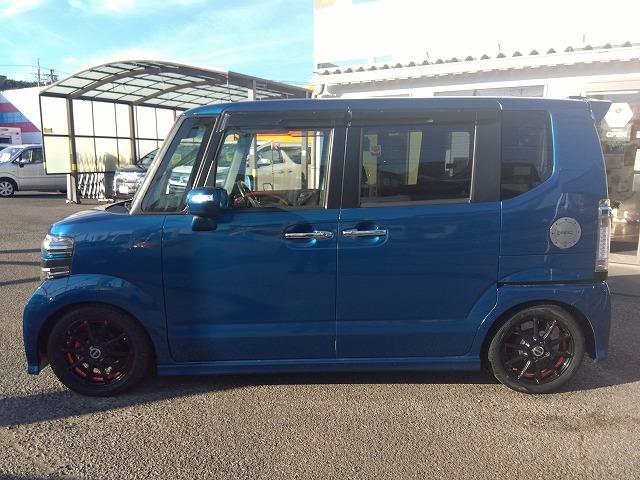 Ｎ－ＢＯＸカスタム Ｇ・ターボＡパッケージ☆ＴＥＩＮ車高調☆後席モニタ☆禁煙車☆　純正ナビ・ＤＶＤ再生・ＣＤ録音・Ｉｐｏｄ接続・ＵＳＢ＆ＢＴｏｏｔｈ・Ｂカメラ・純正後席フリップダウン・ＴＥＩＮ車高調・マナレイ１５インチアルミ・パドルシフト・クルーズコント・ＣＴＢＡ衝突軽減（5枚目）