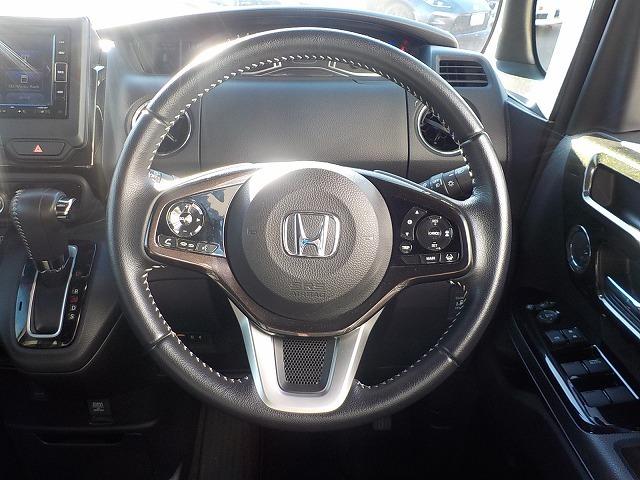 Ｎ－ＢＯＸカスタム Ｇ・Ｌターボホンダセンシング☆純正ナビ・修復歴無し☆　純正ナビ・ＤＶＤ再生・Ｂｔｏｏｔｈ・Ｂカメラ・ＥＴＣ・ドラレコ・ハーフレザー＆ヒーター・パドルシフト・衝突軽減・レーダークルーズ＆操舵支援・両パワスラ・ＬＥＤオートハイビーム（34枚目）