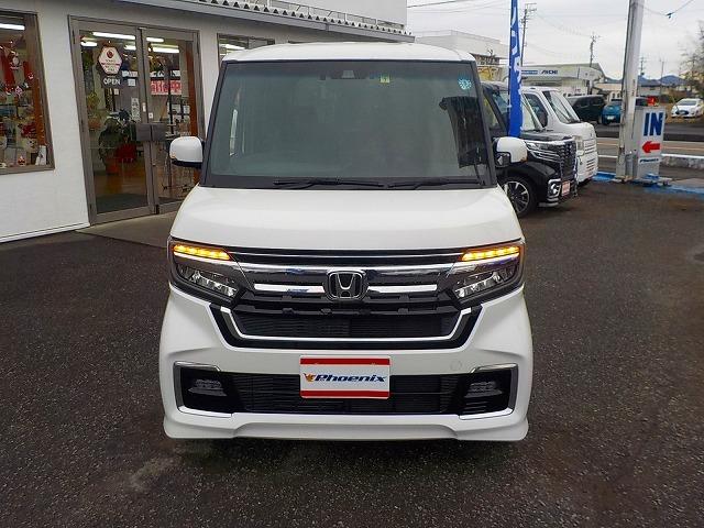 Ｎ－ＢＯＸカスタム Ｌターボ☆純正ナビ☆半革シート☆修復歴無し☆禁煙車☆　純正ナビ・ＤＶＤ再生・ＣＤ録音・Ｉｐｏｄ接続・ＵＳＢ＆ＢＴｏｏｔｈ・ＥＴＣ・ナビ連動前後ドラレコ・ハーフレザー＆ヒーター・コーナーソナー・パドルシフト・レーダークルーズ操舵支援・ＬＥＤオートハイビーム（3枚目）