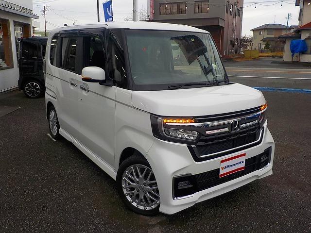 Ｎ－ＢＯＸカスタム Ｌターボ☆純正ナビ☆半革シート☆修復歴無し☆禁煙車☆　純正ナビ・ＤＶＤ再生・ＣＤ録音・Ｉｐｏｄ接続・ＵＳＢ＆ＢＴｏｏｔｈ・ＥＴＣ・ナビ連動前後ドラレコ・ハーフレザー＆ヒーター・コーナーソナー・パドルシフト・レーダークルーズ操舵支援・ＬＥＤオートハイビーム（4枚目）