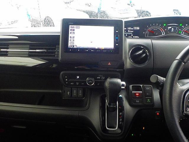 Ｎ－ＢＯＸカスタム Ｌターボ☆純正ナビ☆半革シート☆修復歴無し☆禁煙車☆　純正ナビ・ＤＶＤ再生・ＣＤ録音・Ｉｐｏｄ接続・ＵＳＢ＆ＢＴｏｏｔｈ・ＥＴＣ・ナビ連動前後ドラレコ・ハーフレザー＆ヒーター・コーナーソナー・パドルシフト・レーダークルーズ操舵支援・ＬＥＤオートハイビーム（22枚目）