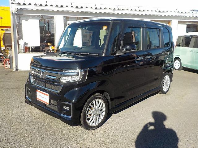 Ｎ－ＢＯＸカスタム ＥＸターボ☆助手席スーパースライドシート☆修復無し☆禁煙車☆　純正ナビ・ＤＶＤ再生・ＣＤ録音・Ｉｐｏｄ接続・ＵＳＢ＆ＢＴｏｏｔｈ・ナビ連動ドラレコ＆ＥＴＣ・ハーフレザー＆ヒーター・後方ソナー・パドルシフト・レーダークルーズ＆操舵支援・ＬＥＤオートハイビーム（3枚目）