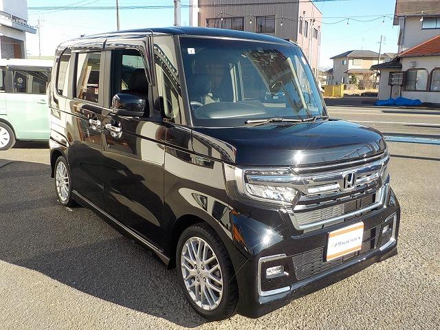 Ｎ－ＢＯＸカスタム ＥＸターボ☆助手席スーパースライドシート☆修復無し☆禁煙車☆　純正ナビ・ＤＶＤ再生・ＣＤ録音・Ｉｐｏｄ接続・ＵＳＢ＆ＢＴｏｏｔｈ・ナビ連動ドラレコ＆ＥＴＣ・ハーフレザー＆ヒーター・後方ソナー・パドルシフト・レーダークルーズ＆操舵支援・ＬＥＤオートハイビーム（5枚目）