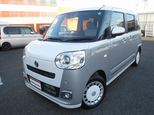 ムーヴキャンバス ストライプスＧターボ　純正９型ＤＳＰオーディオ・Ｂｌｕｅｔｏｏｔｈ・パノラミックビューモニター・ＥＴＣ・ウエルカムオープン機能両側パワースライドドア・スマートアシスト・ホッとカップホルダー・ドラレコ・ワイヤレス充電・禁煙車（2枚目）