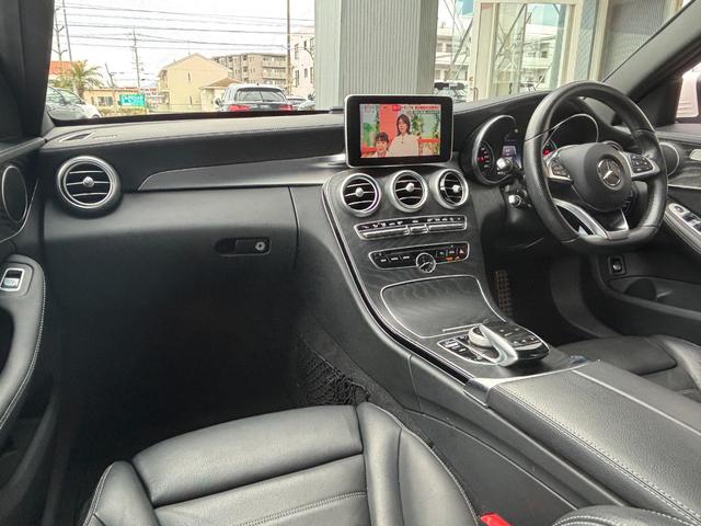 Ｃクラスステーションワゴン Ｃ２２０ｄ　ステーションワゴン　スポーツ本革仕様　ＡＣＣ・レーンアシスト・衝突軽減ブレーキ・ブラインドスポット警告・パナメリカーナグリル・ＨＵＤ・黒革シート・地デジ付純正ナビ・バックカメラ・リアエアサス新品交換・電動リアゲート・ドラレコ・ＥＴＣ（24枚目）