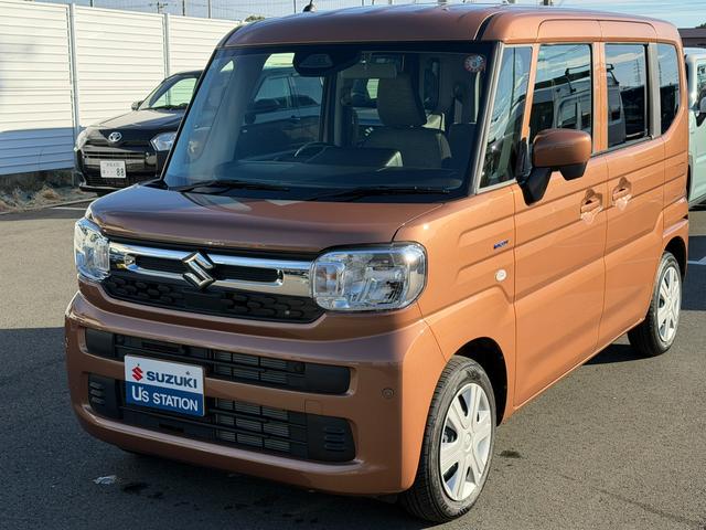 スペーシア ＨＹＢＲＩＤ　Ｇ　全方位カメラナビ　オートライト　バックカメラ　Ｂｌｕｅｔｏｏｔｈ　スライドドア　プッシュスタート　オートエアコン　禁煙車　スズキセーフティーサポート　衝突被害軽減システム　アイドリングストップ　衝突安全ボディ（3枚目）