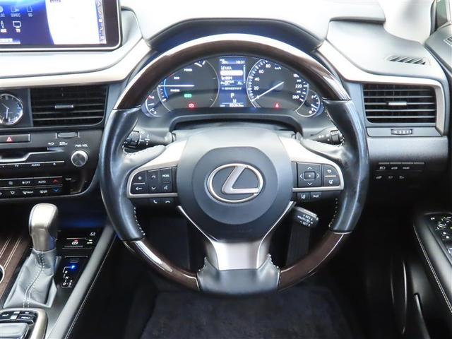 ＲＸ ＲＸ４５０ｈ　バージョンＬ　衝突軽減システム　１００ＶＡＣ電源　Ｂモニ　アルミ　地デジ　整備記録簿　オートエアコン　ナビ＆ＴＶ　ＬＥＤ　電動シート　オートクルーズ　キーレス　ミュージックプレイヤー接続可　フルタイム４ＷＤ　ＥＴＣ（5枚目）