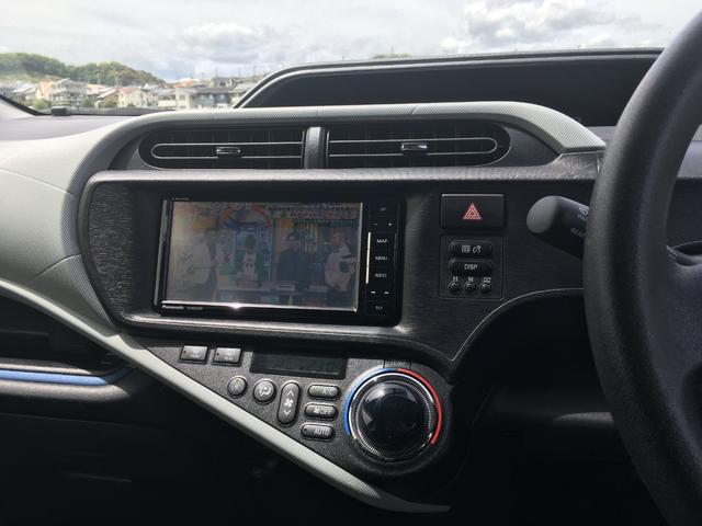 アクア S S 社外ナビ ETC プッシュスタート スマートキー ドアミラウインカー 衝突安全ボデー オートエアコン プライバシーガラス 禁煙車(10枚目)