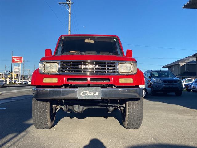 ランドクルーザープラド EXワイド EXワイド 2.4Lディーゼルターボ 5人乗り 1ナンバー登録車輛 サンルーフ リフトアップ 16インチアルミ 265/75R16ジオランダーAT-S ナビ フルセグTV ETC A/C修理済(2枚目)