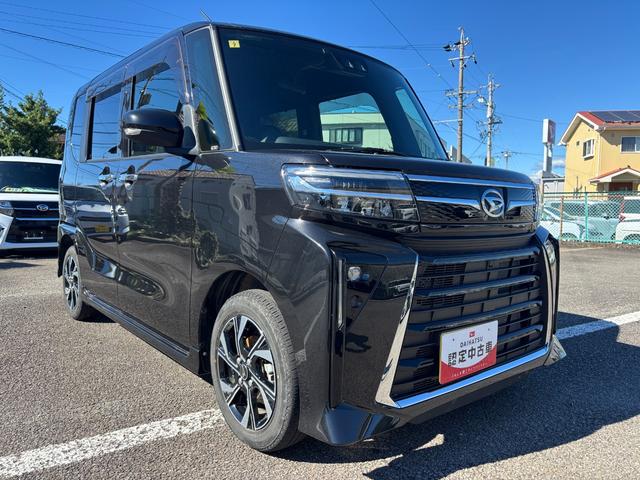 タント カスタムX 14インチアルミホイール 大型エアロバンパー フルLEDヘッドランプ オート格納式カラードドアミラー 両側パワースライドドア キーフリーシステム プッシュボタンスタート(3枚目)