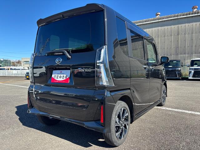 タント カスタムX 14インチアルミホイール 大型エアロバンパー フルLEDヘッドランプ オート格納式カラードドアミラー 両側パワースライドドア キーフリーシステム プッシュボタンスタート(5枚目)