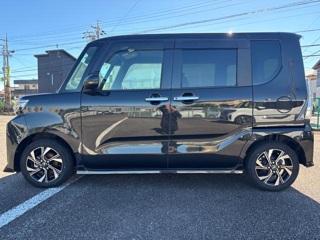 タント カスタムX 14インチアルミホイール 大型エアロバンパー フルLEDヘッドランプ オート格納式カラードドアミラー 両側パワースライドドア キーフリーシステム プッシュボタンスタート(8枚目)