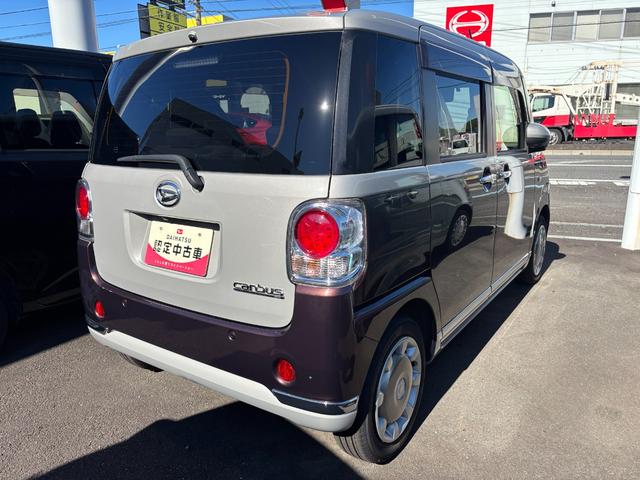 ムーヴキャンバス GブラックアクセントVS SAIII 雹害車 14インチフルホイールキャップ LEDヘッドランプ キーフリーシステム 両側パワースライドドア オートエアコン(プッシュ式) オートライト 置きラクボックス(5枚目)