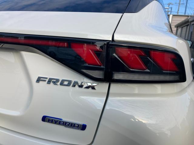 フロンクス １型　２ＷＤ　６ＡＴ　全方位モニターカメラ　ナビ装備　バックカメラ　オートライト　Ｂｌｕｅｔｏｏｔｈ　純正ナビ　プッシュスタート　シートヒーター　オートエアコン　禁煙車　衝突被害軽減システム　横滑り防止機能　衝突安全ボディ　盗難防止システム（46枚目）