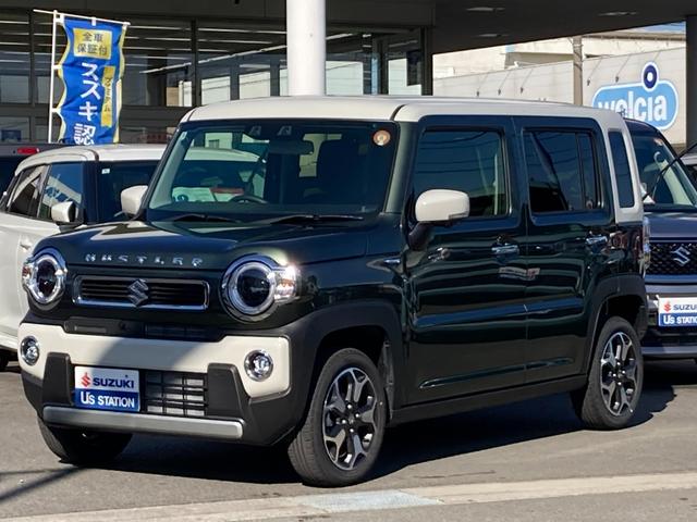 ハスラー ＨＹＢＲＩＤ　Ｘ　２ＷＤ　ＣＶＴ　全方位カメラ　ナビ装備　バックカメラ　オートライト　Ｂｌｕｅｔｏｏｔｈ　純正ナビ　プッシュスタート　シートヒーター　オートエアコン　禁煙車　衝突被害軽減システム　横滑り防止機能　衝突安全ボディ　盗難防止システム（3枚目）
