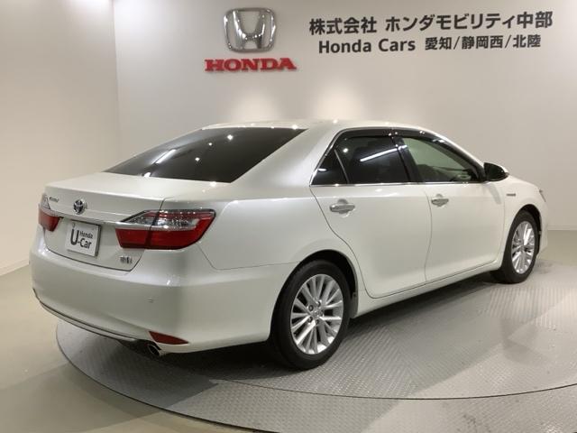 カムリ ハイブリッドレザーパッケージ　革シ－ト　１年保証　純正ナビ　ＴＶ　Ｒカメラ　ＣＤ録音　ＢＴオ－ディオ　ＤＶＤ　衝突軽減Ｂ　ＥＴＣ　ＨＩＤ　横滑り防止　シ－トヒ－タ－　電動シ－ト　クルコン　アルミ　スマ－トキ－　盗難防止装置　ＡＡＣ（53枚目）