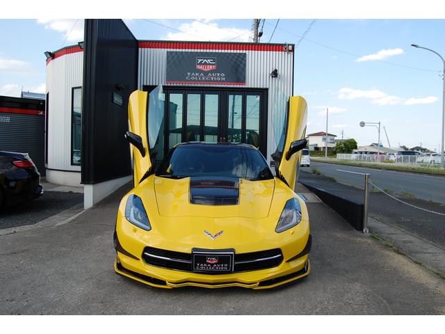 シボレーコルベット Ｚ５１　正規ディーラー車　ロエンフルエアロ　ディラーにてエイデル製ス－パーチャ－ジャー装備　ディーラにてガルウィング取付　特注メッキアルミホイール　Ｃ７専用カナード　コルベットらしいＣ７最終モデル（2枚目）