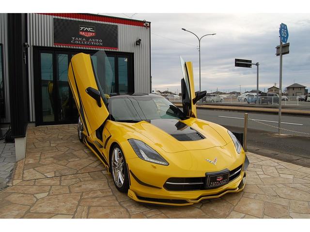 シボレーコルベット Ｚ５１　正規ディーラー車　ロエンフルエアロ　ディラーにてエイデル製ス－パーチャ－ジャー装備　ディーラにてガルウィング取付　特注メッキアルミホイール　Ｃ７専用カナード　コルベットらしいＣ７最終モデル（36枚目）