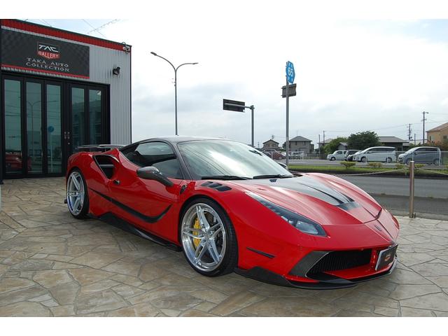 ４８８ＧＴＢ ベースグレード　マンソリーＳＩＲＡＣＵＳＡカスタム車両　ＧＴＢマンソリーシラクーサ　ＡＮＲＫＹ　ＡＮ３７　２１　２２インチ　ＦＲロベルタエアサス　Ｃａｐｒｉｓｔｏカーボンリアディフューザー　マフラー可変式（5枚目）