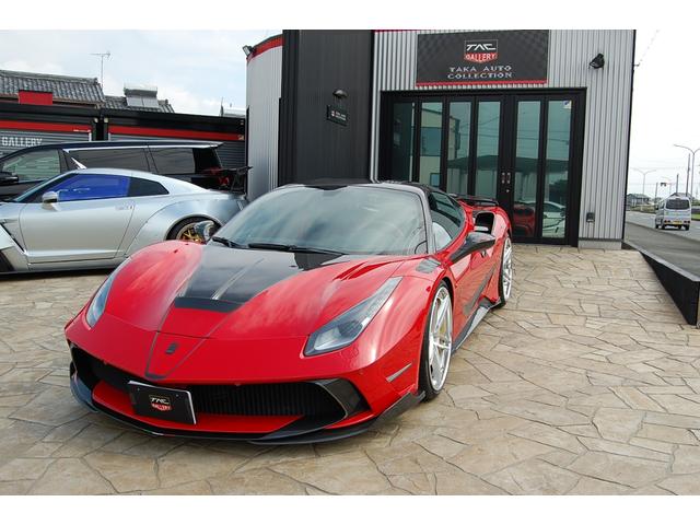 ４８８ＧＴＢ ベースグレード　マンソリーＳＩＲＡＣＵＳＡカスタム車両　ＧＴＢマンソリーシラクーサ　ＡＮＲＫＹ　ＡＮ３７　２１　２２インチ　ＦＲロベルタエアサス　Ｃａｐｒｉｓｔｏカーボンリアディフューザー　マフラー可変式（36枚目）