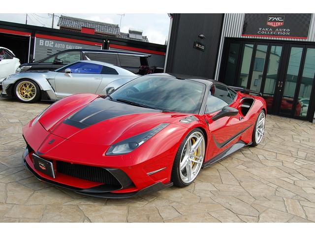 ４８８ＧＴＢ ベースグレード　マンソリーＳＩＲＡＣＵＳＡカスタム車両　ＧＴＢマンソリーシラクーサ　ＡＮＲＫＹ　ＡＮ３７　２１　２２インチ　ＦＲロベルタエアサス　Ｃａｐｒｉｓｔｏカーボンリアディフューザー　マフラー可変式（37枚目）