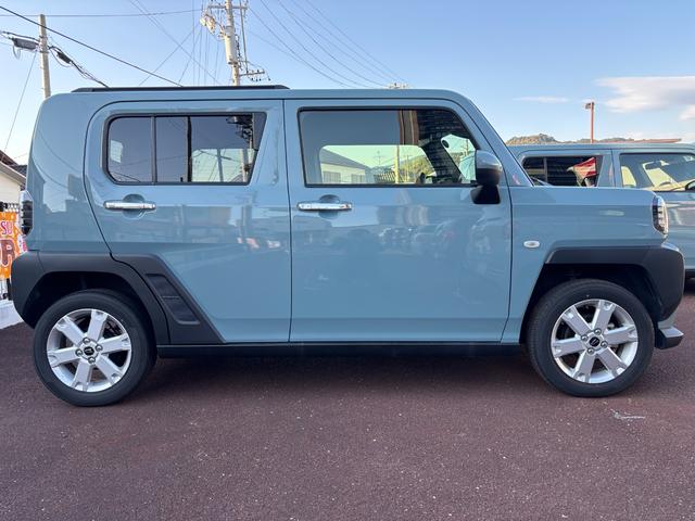 タフト G クロムベンチャー メッキドアアウターハンドル 15インチアルミホイール オートレベリング機能付フルLEDヘッドランプ LEDフォグランプ 本革巻ステアリングホイール 本革巻インパネセンターシフト(4枚目)